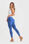 WR.UP® Denim - High Waisted - 7/8 Length - Cobalt Blue + Blue Stitching 3