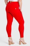 WR.UP® Curvy Fashion - High Waisted - 7/8 Length - Red 3