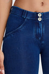 WR.UP® Denim - Mid Rise - 7/8 Length - Dark Blue + Blue Stitching 7