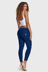 WR.UP® Denim - Mid Rise - 7/8 Length - Dark Blue + Blue Stitching 6