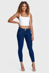 WR.UP® Denim - Mid Rise - 7/8 Length - Dark Blue + Yellow Stitching 9