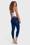 WR.UP® Denim - Mid Rise - 7/8 Length - Dark Blue + Yellow Stitching 8