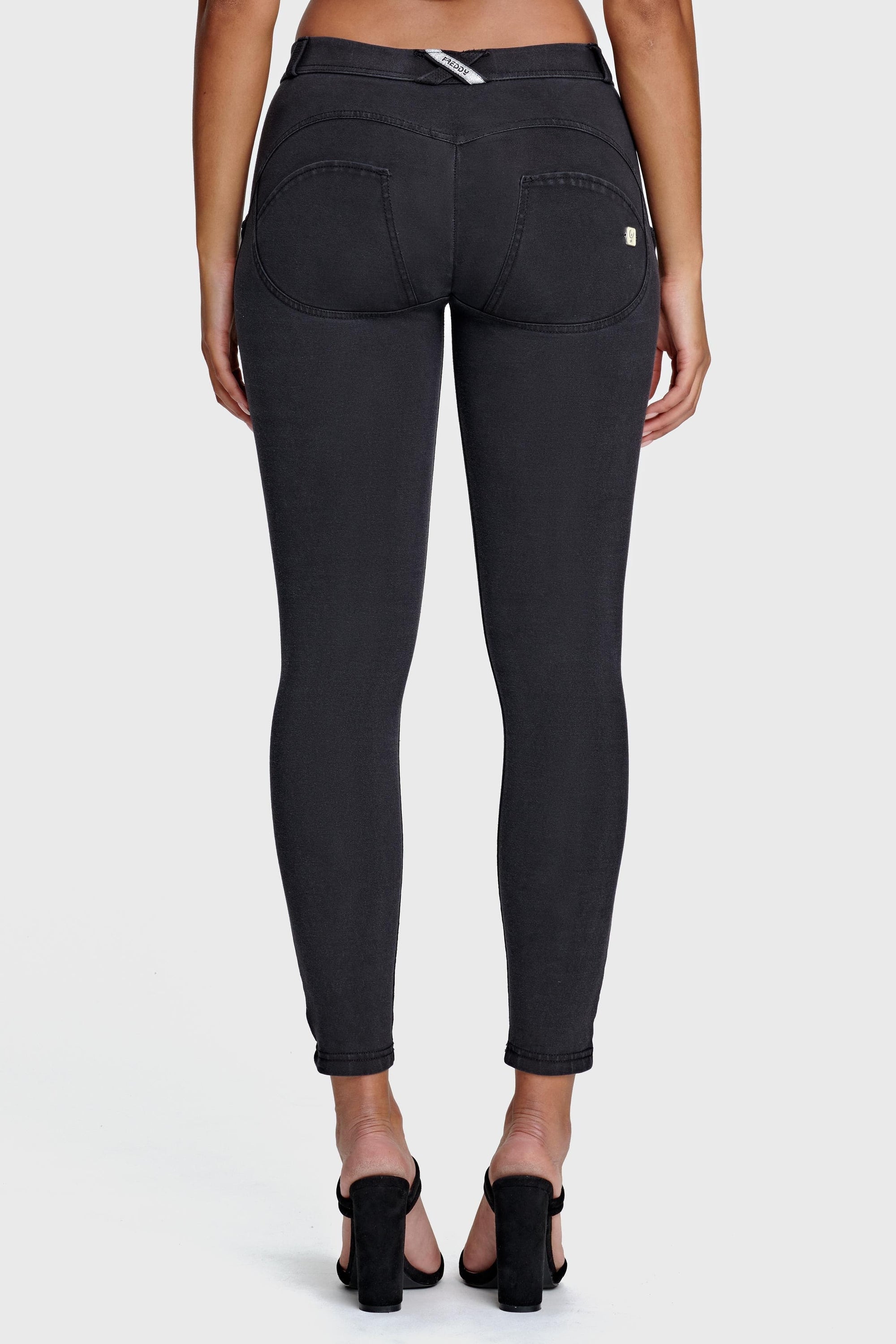WR.UP® Denim - Mid Rise - 7/8 Length - Black + Black Stitching 4