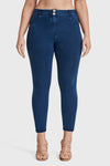 WR.UP® Curvy Denim - High Waisted - 7/8 Length - Blue + Blue Stitching 9