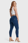 WR.UP® Curvy Denim - High Waisted - 7/8 Length - Blue + Blue Stitching 6