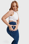 WR.UP® Curvy Denim - High Waisted - 7/8 Length - Blue + Blue Stitching 4