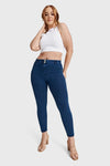 WR.UP® Curvy Denim - High Waisted - 7/8 Length - Blue + Blue Stitching 2