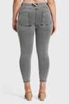 WR.UP® Curvy Denim - High Waisted - 7/8 Length - Grey + Yellow Stitching 10