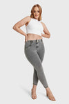 WR.UP® Curvy Denim - High Waisted - 7/8 Length - Grey + Yellow Stitching 6