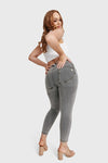 WR.UP® Curvy Denim - High Waisted - 7/8 Length - Grey + Yellow Stitching 2