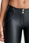 WR.UP® Faux Leather - Mid Rise - 7/8 Length - Black 7