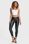 WR.UP® Faux Leather - Mid Rise - 7/8 Length - Black 5