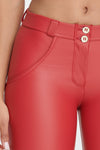 WR.UP® Faux Leather - Mid Rise - 7/8 Length - Red 7