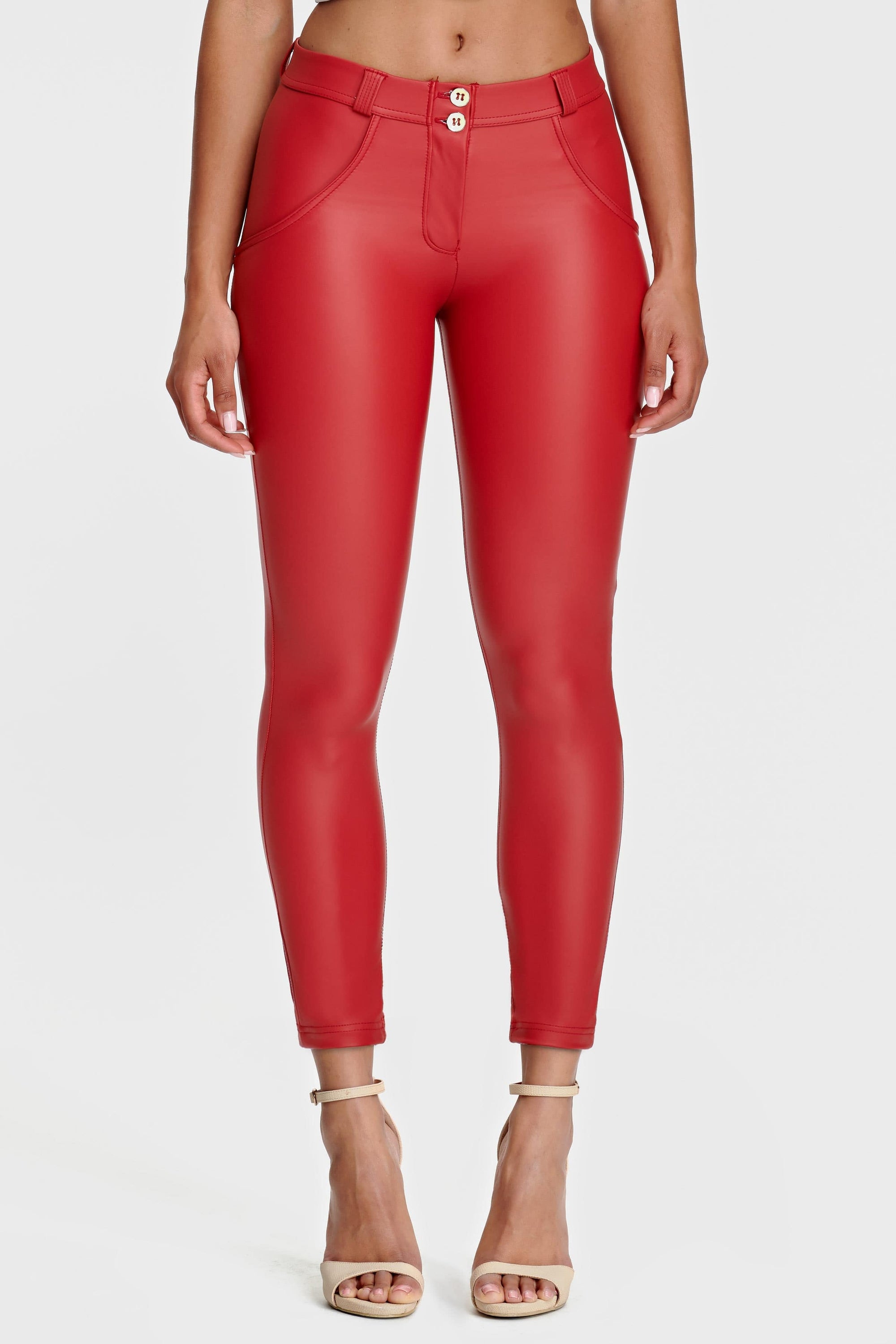WR.UP® Faux Leather - Mid Rise - 7/8 Length - Red 2