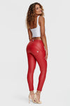 WR.UP® Faux Leather - Mid Rise - 7/8 Length - Red 6