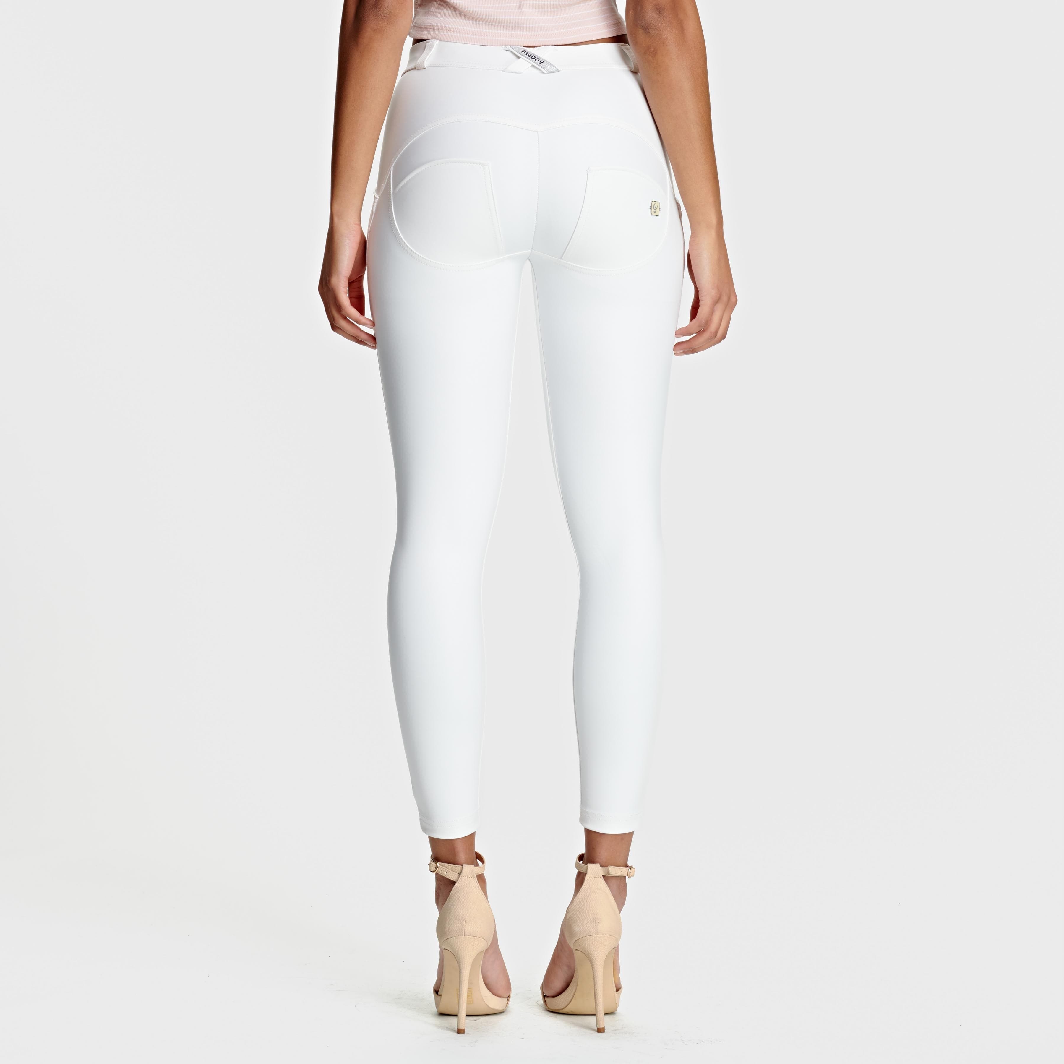 WR.UP® Faux Leather - Mid Rise - 7/8 Length - White 3