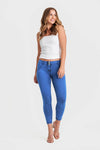 WR.UP® Denim - Mid Rise - 7/8 Length - Cobalt Blue + Blue Stitching 3