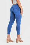 WR.UP® Denim - Mid Rise - 7/8 Length - Cobalt Blue + Blue Stitching 1
