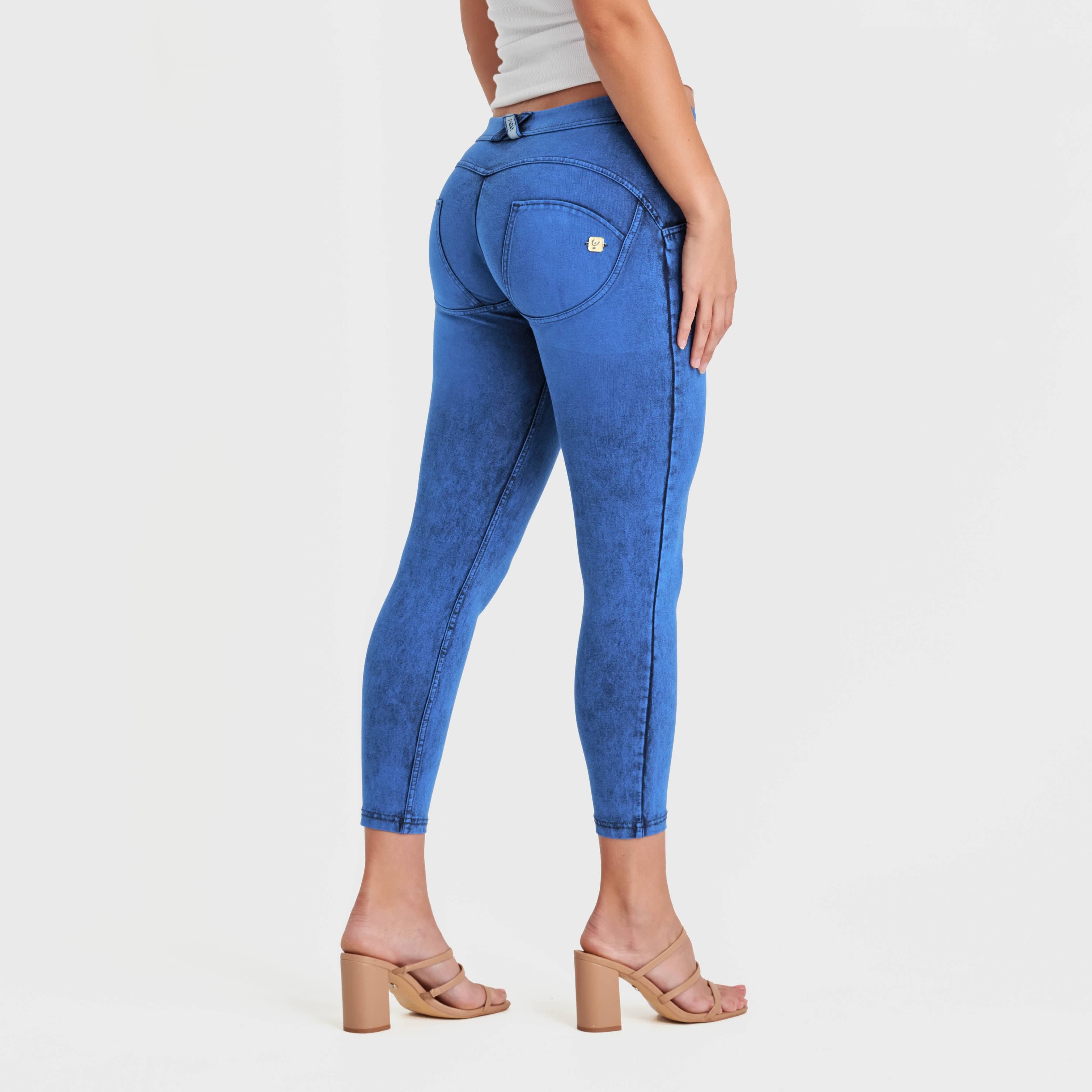 WR.UP® Denim - Mid Rise - 7/8 Length - Cobalt Blue + Blue Stitching 1