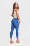 WR.UP® Denim - Mid Rise - 7/8 Length - Cobalt Blue + Blue Stitching 2