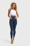 WR.UP® Denim With Front Pockets - Super High Waisted - 7/8 Length - Dark Blue + Blue Stitching 9