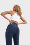 WR.UP® Denim With Front Pockets - Super High Waisted - 7/8 Length - Dark Blue + Blue Stitching 8