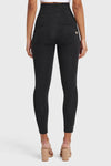 WR.UP® Denim With Front Pockets - Super High Waisted - 7/8 Length - Black + Black Stitching 11