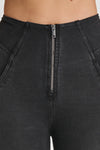 WR.UP® Biker Denim - Super High Waisted - 7/8 Length - Black + Black Stitching 7