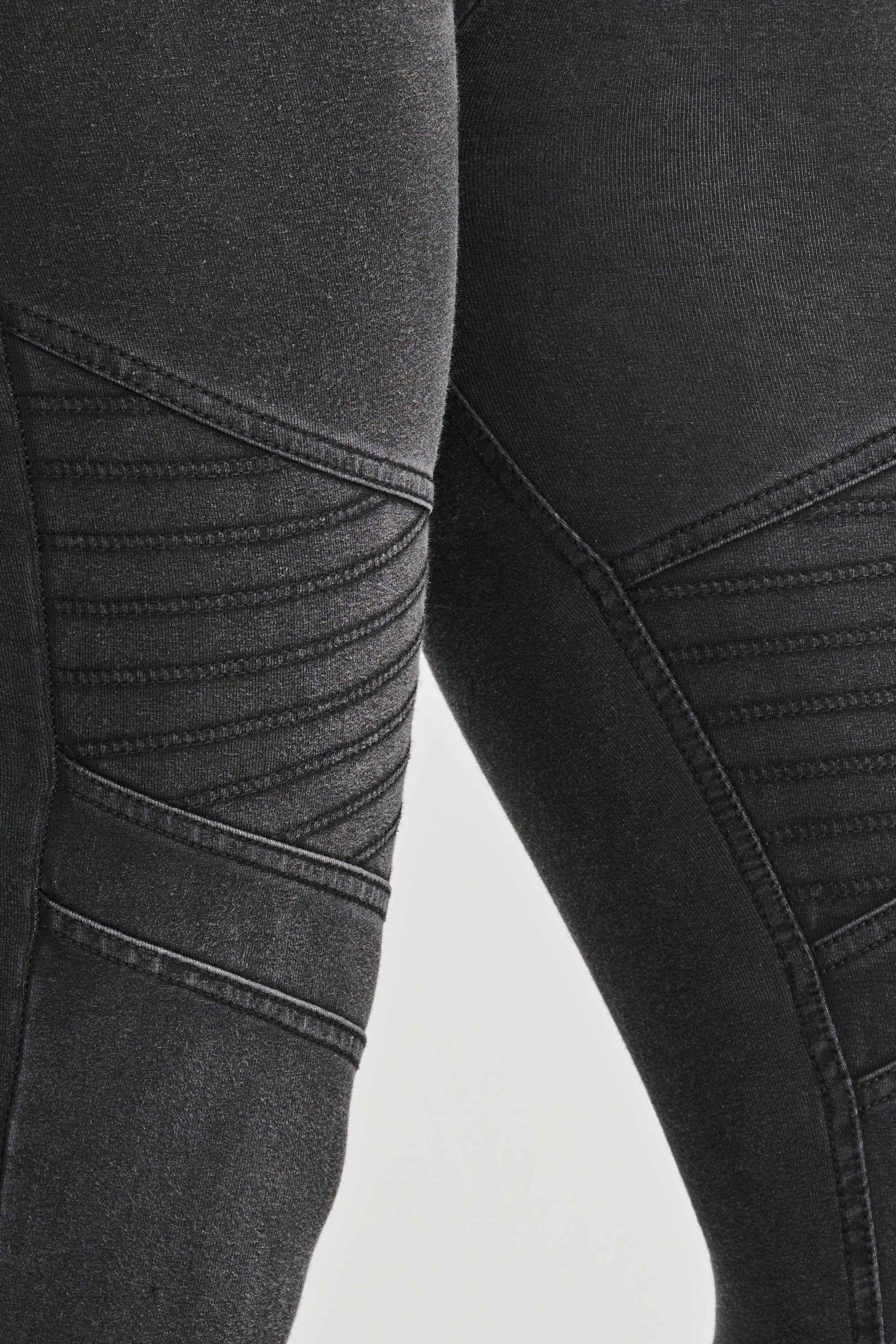 WR.UP® Biker Denim - Super High Waisted - 7/8 Length - Black + Black Stitching 8