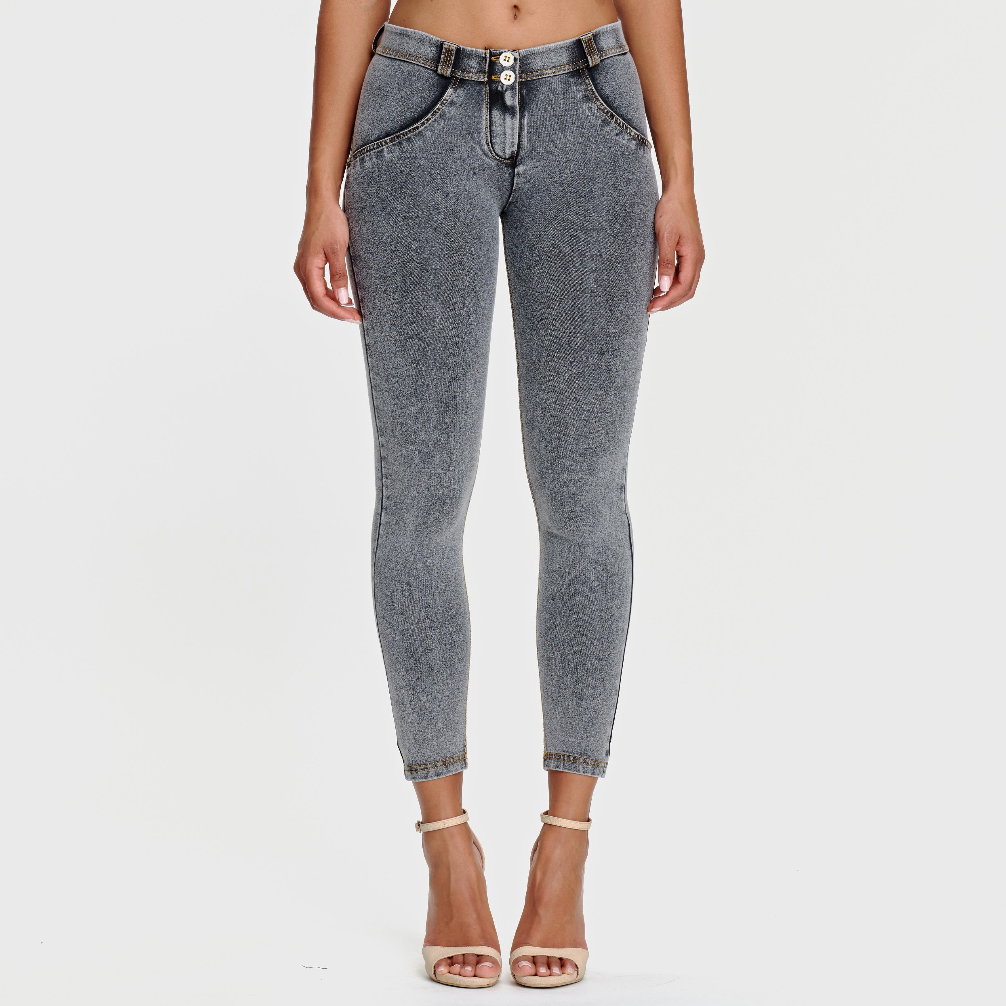 WR.UP® Denim - Mid Rise - 7/8 Length - Grey + Yellow Stitching 2