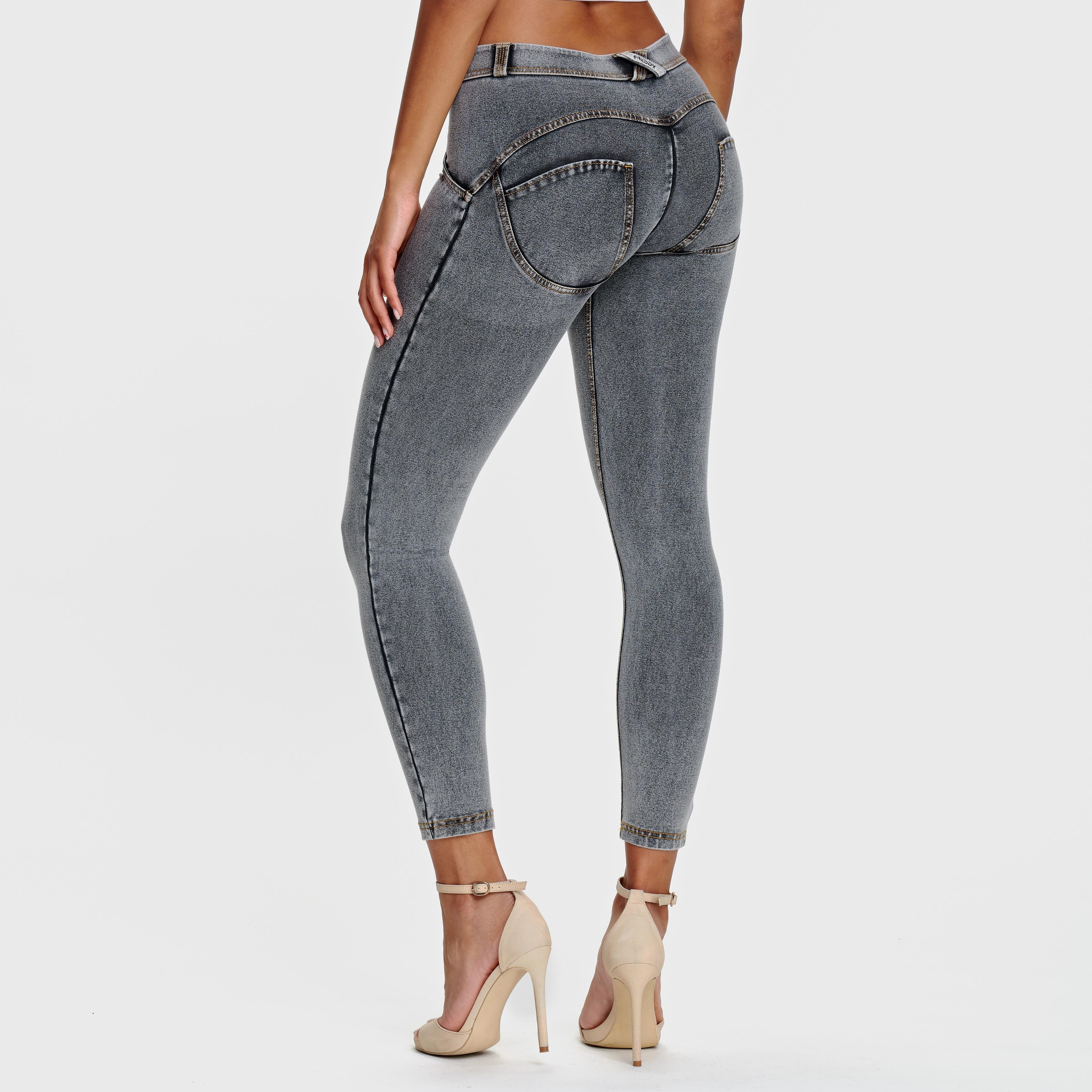 WR.UP® Denim - Mid Rise - 7/8 Length - Grey + Yellow Stitching 3