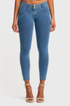 WR.UP® Denim - Mid Rise - 7/8 Length - Light Blue + Yellow Stitching 3