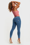 WR.UP® Denim - Mid Rise - 7/8 Length - Light Blue + Yellow Stitching 6