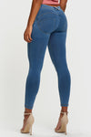 WR.UP® Denim - Mid Rise - 7/8 Length - Light Blue + Yellow Stitching 2