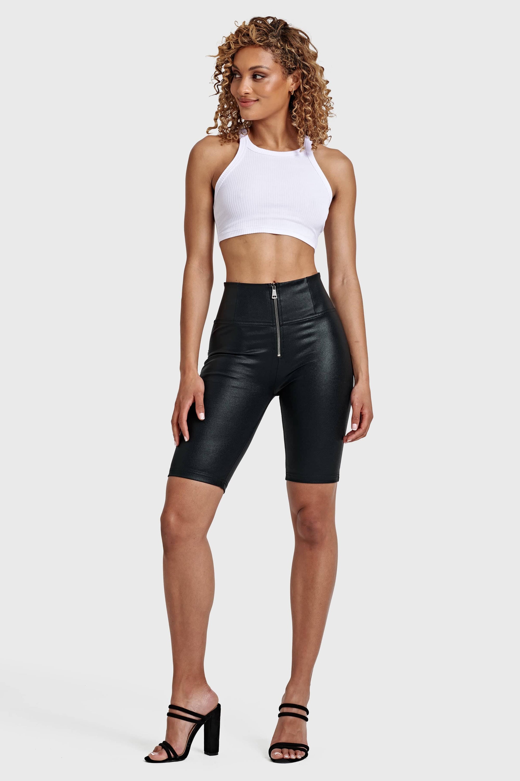 WR.UP® Metallic Lurex - High Waisted - Biker Shorts - Midnight Black 7