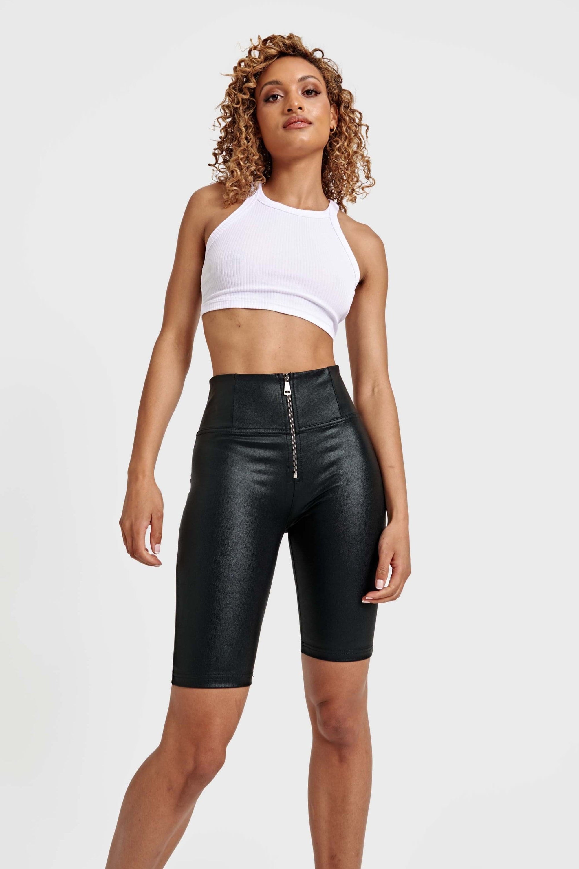 WR.UP® Metallic Lurex - High Waisted - Biker Shorts - Midnight Black 5