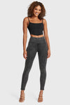 WR.UP® Snug Jeans - High Waisted - Full Length - Washed Black + Black Stitching 8