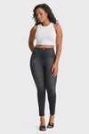 WR.UP® Snug Curvy Jeans - High Waisted - Full Length - Black + Black Stitching 4