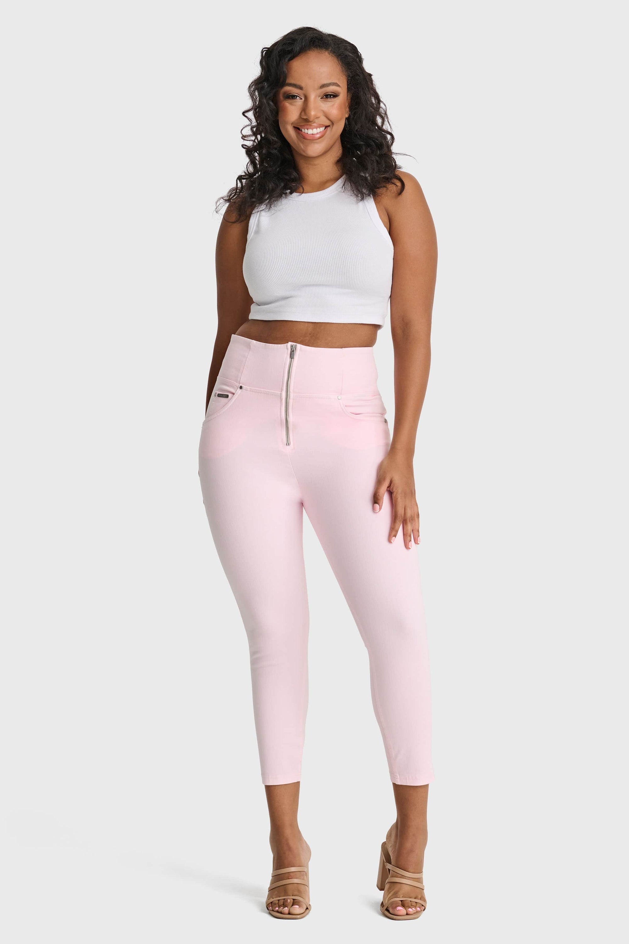 WR.UP® Snug Curvy Jeans - High Waisted - 7/8 Length - Baby Pink 2