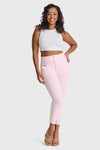 WR.UP® Snug Curvy Jeans - High Waisted - 7/8 Length - Baby Pink 5