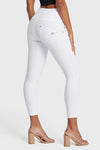 WR.UP® Snug Distressed Jeans - High Waisted - 7/8 Length - White 7