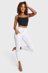 WR.UP® Snug Distressed Jeans - High Waisted - 7/8 Length - White 4
