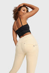 WR.UP® Snug Distressed Jeans - High Waisted - 7/8 Length - Beige 3