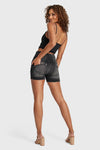 WR.UP® Snug Jeans - High Waisted - Shorts - Black + Black Stitching 7