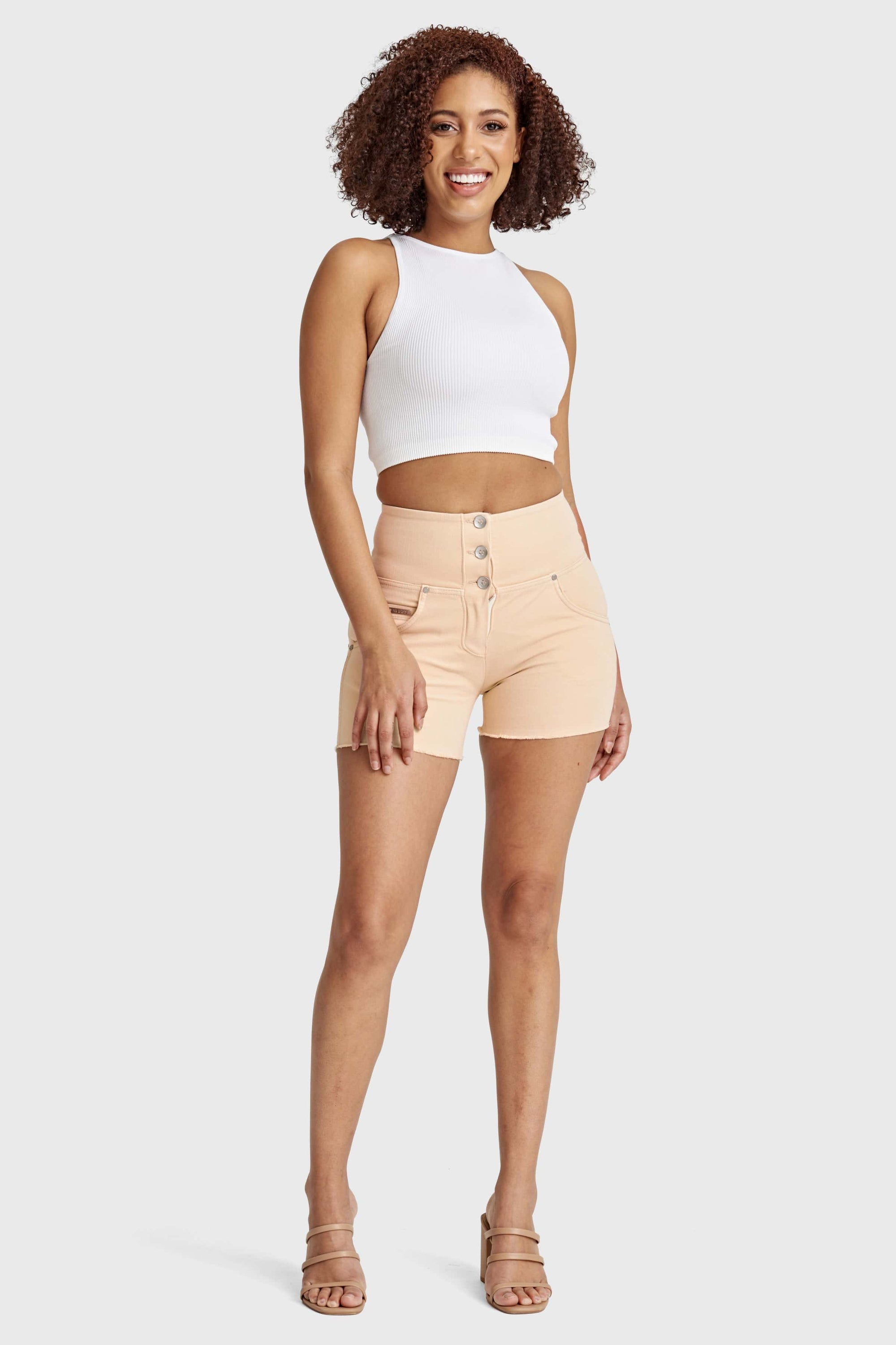 WR.UP® Snug Jeans - High Waisted - Shorts - Beige 5
