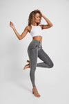 WR.UP® Denim - 3 Button High Waisted - 7/8 Length - Grey + Yellow Stitching 8