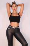 N.O.W® Faux Leather - High Waisted - Full Length - Black 10