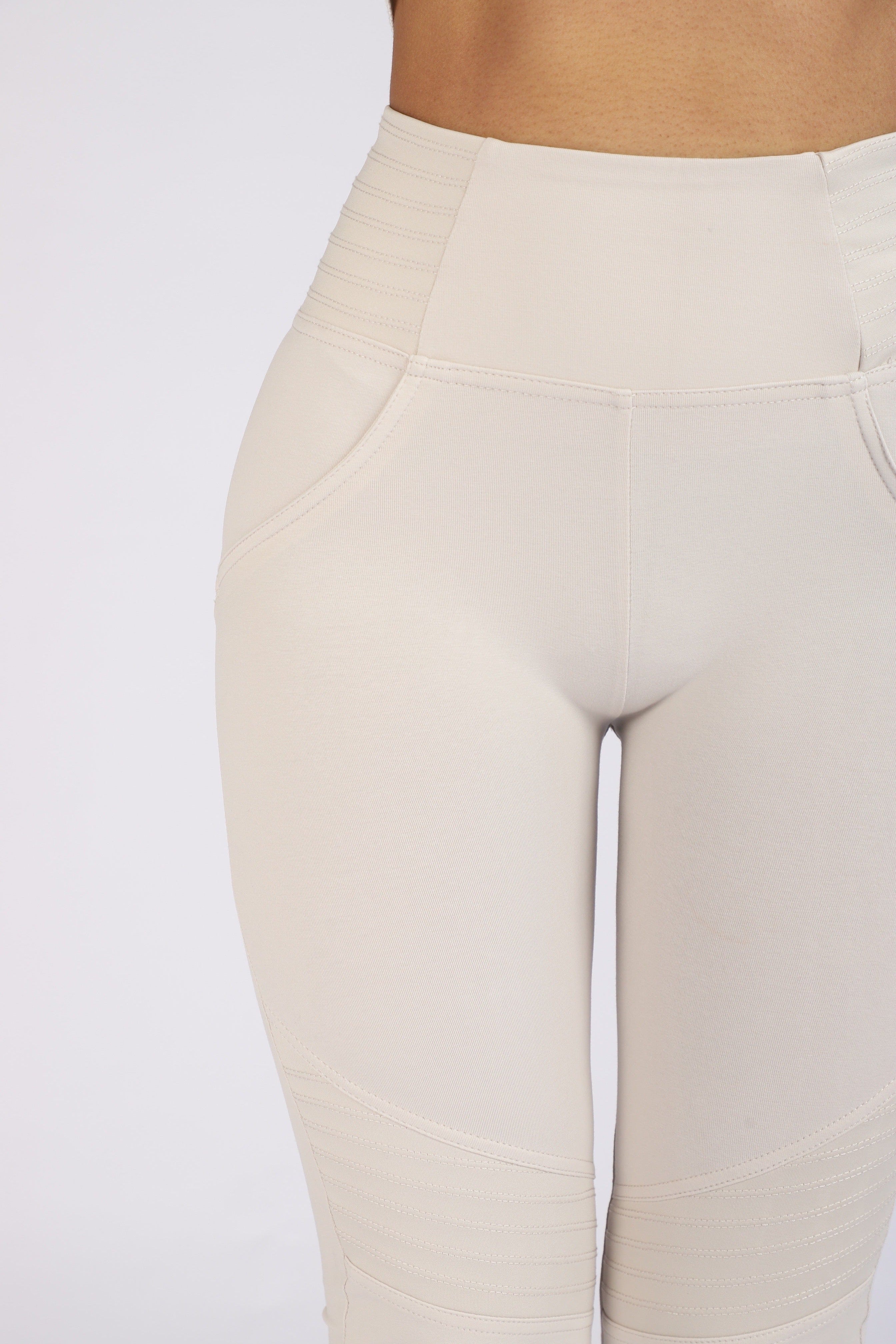 WR.UP® Biker Fashion - High Waisted - 7/8 Length - Champagne 3