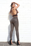 WR.UP® Velvet Leather - High Waisted - 7/8 Length - Chocolate 1