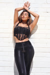 WR.UP® Velvet Leather - High Waisted - 7/8 Length - Black 3